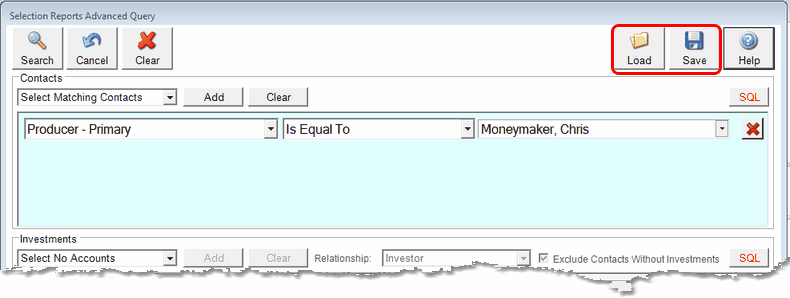 Saving & Loading Queries Saving & Loading Queries