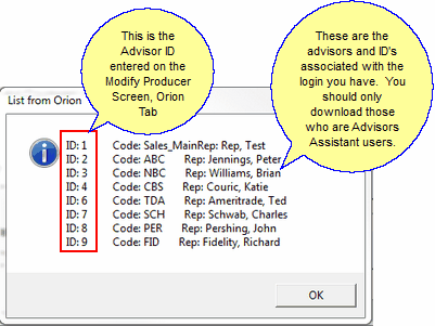 This list can only be accessed by using a special Tech Support login to Advisors Assistant This list can only be accessed by using a special Tech Support login to Advisors Assistant
