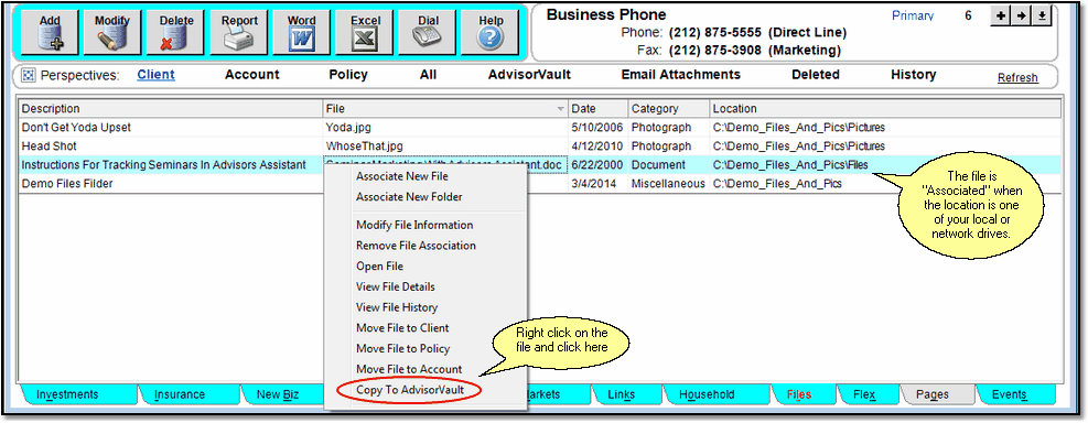 Right Click File Menu Right Click File Menu