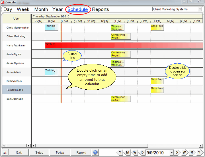 Calendar Schedule View Calendar Schedule View
