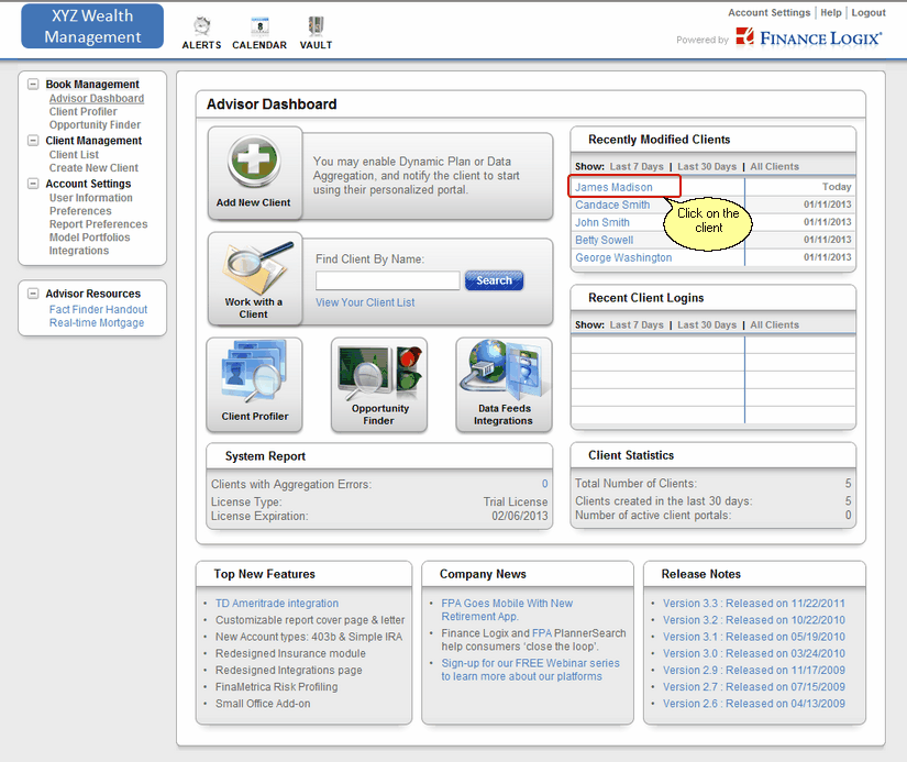 Finance Logix Dashboard Finance Logix Dashboard