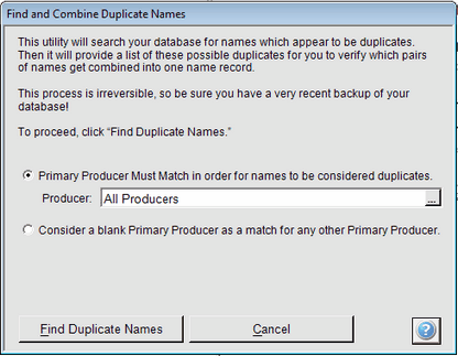 The Default Choice will not look at blank Primary Producers The Default Choice will not look at blank Primary Producers