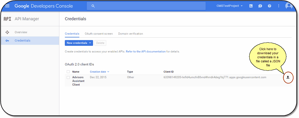 Screen 12: Download JSON File Screen 12: Download JSON File