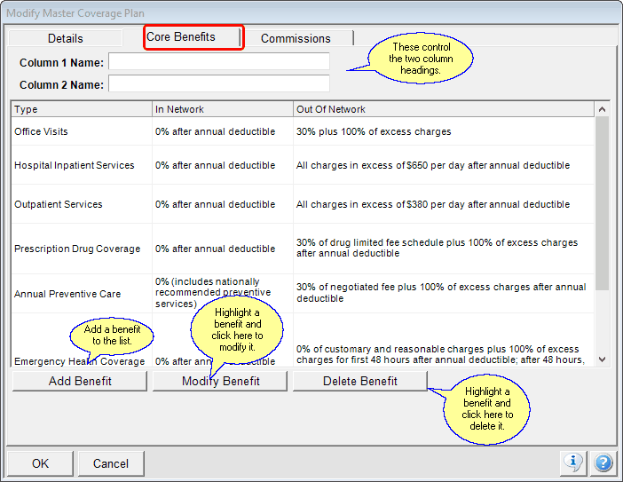 Entering Core Benefits Entering Core Benefits