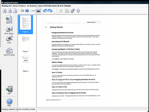 Viewer With 3 Page Document