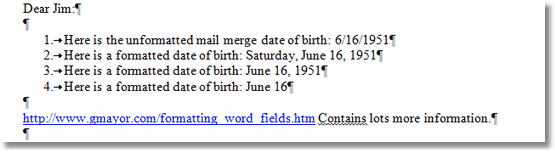Previewing The Mail Merge Results Previewing The Mail Merge Results