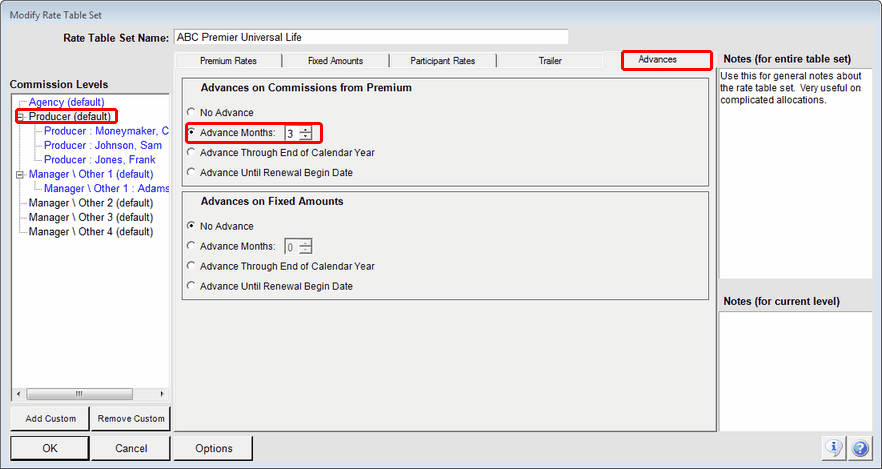 Advancing 3 Months at the Producer Level as a Default