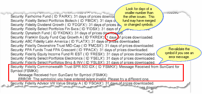 Report After Price And Index Retrieval