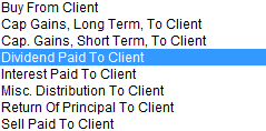Available Types For Flows Between Client & Investment Available Types For Flows Between Client & Investment