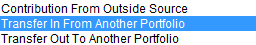 Transaction Types For Flows To or From An Outside Source Transaction Types For Flows To or From An Outside Source