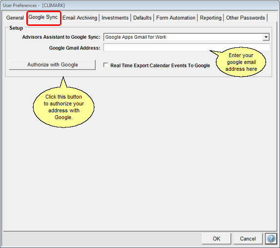 You MUST authorize the Google API's and do the System Preferences Before Using This Screen You MUST authorize the Google API's and do the System Preferences Before Using This Screen