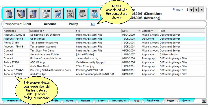 These Perspectives let you view all the files from one place without going to the account or policy view screen. These Perspectives let you view all the files from one place without going to the account or policy view screen.