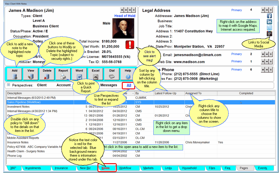 View Client With Notes - Client Perspective View Client With Notes - Client Perspective