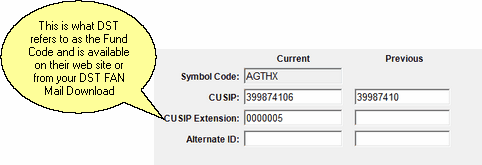 Part Of Add/Modify Security Information Screen