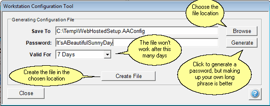 This Screen Is Used To Create A Public Key Configuration File